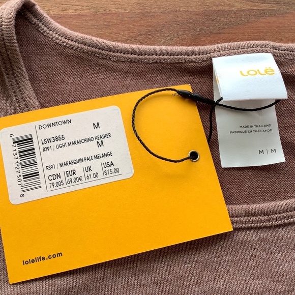 NWT Lolë Downtown tunic dress in maraschino heather size M - Picture 5 of 11